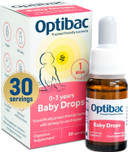 Optibac Probiotics Baby Drops 10ml - Expertly Formulated Vegan Digestive Probiotic Supplement for Newborns, Babies & Infants - Scientifically Proven Friendly Bacteria - Easy Oral Drops - 30 Day Supply