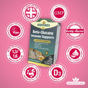 Natures Aid Beta Glucans Immune Support Supplement - Vitamin C, D3, A, Zinc, Selenium, Garlic & Elderberry - Immune System Support for Adults - Vegan, Gluten Free, Non-GMO - 90 Tablets