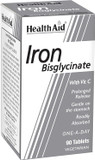 HealthAid Iron Bisglycinate - 90 Vegetarian Tablets