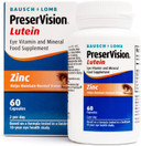 PreserVision Lutein by Bausch + Lomb, Lutein, Zinc, Copper and Vitamin C and E, Eye Vitamin and Mineral Food Supplement, Two Soft Gel Capsules per Day