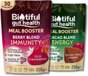 Biotiful Gut Health, Cacao Blend Energy & Berry Blend Immunity Bundle, Probiotics, Prebiotic Fibre, Source of Vitamins D3 B5 B12, Greens Powder Alternative, Vegan Friendly, Gluten Free, 60 Servings