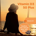 Healthspan Vitamin D3 50 Plus (180 Capsules) | Ideal for Anyone Over 50 | Super Strength | Immune Health | Bone, Teeth & Muscle Health | Contains 2,000iu of Natural Vitamin D3 Per Tablet | Vegetarian