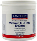 Lamberts Time Release Vitamin C 1000mg with Bioflavonoids 180 Tablets