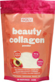 SOLV Type 1 Collagen Peptides Powder 5000mg, Pure Marine Collagen with Hyaluronic Acid, Biotin Hydrolyzed Collagen Supplements -Peach & Raspberry (30 Servings), Skin Hair Nail Support Supplements