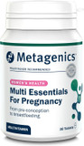 Metagenics Multi Essentials for Pregnancy Multivitamin with Folic Acid - 25 Vitamins & Minerals for Pre-Conception, Pregnancy & Breastfeeding - Vegetarian and Vegan - 30 Tablets