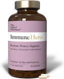 The Naked Pharmacy | Immune Hero for Adults | Natural Immunity Booster | Vitamin C, Zinc & Prebiotic | Energy & Fatigue | Collagen Supplement | No Additives | Vegan | 60 Capsules