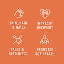 Ossa Bovine Gelatin Powder  100% Natural, Pasture-Raised Beef Gelatine | Unflavoured Protein Powder with Collagen & Amino Acids | Keto, Paleo & Gut Health Support | 400g