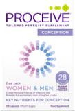 Proceive® Women & Proceive® Men Dual Pack Fertility Supplements for Conception - Vitamins & Minerals for Couples Trying to Conceive - Zinc, Vitamin D, B12-120 Capsules - Vegan
