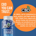 CBDfx 1500mg CBD High Strength Men's Multivitamin Gummies, Vitamins A, C, D3, E, B6, B12, Zinc, Biotin, Iodine, 60 Gummies (30 Days)