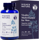 Higher Nature - Vitality Multivitamin for Men - True Food Formula Nutrients from 16 Real Foods - Vegan - One Month Supply - 60 Capsules