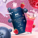 Kinetica Sports Collagen Powder - Berry Flavour | 350g | 5g FORTIGEL Bovine Collagen/Serve, 320mg Vitamin C, 5µg Vitamin D, 100mg Hyaluronic Acid & 500mg Glucosamine Sulphate | Joint & Muscle Support