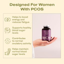 MyOva Hair, Skin & Nails PCOS Supplement - 30-Day Supply - 2000mg Myo-Inositol for PCOS Support - Complex has Biotin, Zinc, Vitamin A and C to Support Strong Hair, Skin & Nails  UK Manufactured
