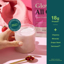 Nuzest Protein Plus | Glowing All Over | Strawberry | Support of Healthy Hair, Skin, Nails and Collagen Production | Vitamins and Minerals | 250g (10 Servings)