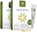 Healthspan 900mg (2 x Packs of 450mg) CBD Oil Capsules | 60 Capsules | Added Vitamin D3 | Vegan