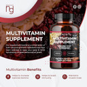 Newgate Labs Multivitamin Supplement 90 High Strength Nutritional Vegetarian Tablets - Overall Health and Energy Boost - Made in The UK - Halal