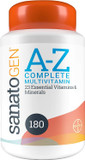 Sanatogen A-Z Complete Multivitamin Tablets with 23 Essential Vitamins and Minerals for Men & Women Including Vitamin D, Vitamin C and Antioxidants 180 Tablets 6 Months Supply