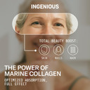 INGENIOUS Beauty Marine Collagen Capsules Clinically Proven  30 Day Supply Hydrolysed Collagen Peptides Hyaluronic Acid Supplement - Reduce Fine Lines & Wrinkles  Natural Astaxanthin