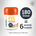 Sanatogen Vitamin D3 3000 IU. D3 Helps to Support your Immune System your Bodys Natural Defender. for Men Women, Tablets - 180 count (Packaging May Vary)
