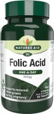 Natures Aid Folic Acid 400mcg  Supports Prenatal Health, Red Blood Cell Formation, DNA Synthesis  Vegan, Non-GMO, Gluten-Free  High Potency Natural Supplement  90 Tablets