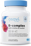 Osavi BComplex with Choline & Inositol  60 Vegan Capsules | Complete BVitamin Support for Energy, Nervous System & Mental Performance | with VitaCholine® | Clean Label | VeganFriendly