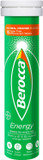 Berocca Vitamin C Effervescent Tablets, with Magnesium, Vitamin B12 and Vitamin B Complex (B1, B2, B3, B5, B6, B7, B9 and B12), Orange Flavour Tablets, 15 Tablets