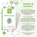 Healthspan Vitamin B Complex (12 month's Supply) | High Levels of 8 B-Complex Vitamins | Heart Health, Mental Performance & Psychological Function | Combat Tiredness & Fatigue | Gelatin Free | Vegan