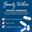 Applied Nutrition Hair, Skin & Nails  Hair Growth Vitamins with Biotin & Marine Collagen  Biotin Hair Growth & Nail Strengthener  Glowing Skin Support  60 Capsules (30 Servings)