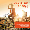 Healthspan Vitamin B12 1,000µg | 240 Tablets | Immune Support | Tiredness & Fatigue | One-A-Day Tablet | Easy to Swallow | Vegan