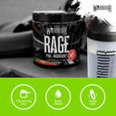 Warrior Rage - Pre-workout Powder - 392g - Energy Drink Supplement with Vitamin C, Beta Alanine and Creatine Gluconate - 45 Servings (Wicked Watermelon)