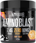 Warrior Amino Blast 270g  BCAA Powder  Branched Chain Amino Acids Supplement, Intra Workout & Recovery, Energy Drink  30 Servings (Fruit Salad)