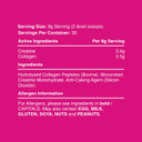 Warrior Creatine Monohydrate + Collagen Powder 270g - Pure Hydrolysed Peptides (Bovine) - Supports Muscle Recovery - Workout Supplement for Women and Men (not Tablet) - 30 Servings (Unflavoured)