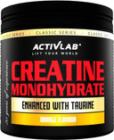 Activlab Creatine Monohydrate | Jar 300g | 50 Servings | Orange Flavor | Contains Taurine | Increasing Strength | Powder | 3X lab Tested