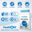 Health4All Acetyl L-Carnitine 250mg & Alpha Lipoic Acid 200mg 120 Capsules, Vegan ALCAR & ALA Supplement for Brain Health, Memory, Focus and Mental Clarity | Made in UK