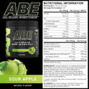 Applied Nutrition ABE Pre Workout - All Black Everything Pre Workout Powder, Energy & Physical Performance with Citrulline, Creatine, Beta Alanine (375g - 30 Servings) (Sour Apple)