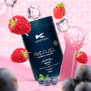 Kinetica Sports Prefuel Pre Workout -Berry Flavour | 5.8g Amino Acids Blend, 2.25g BCAA's & 92mg Caffeine/Serve, 30 Servings/300g| With Essential Vitamins, Minerals|Supports Performance & Energy Boost