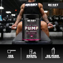 Beast Pump Non Stim Pre Workout Powder - 30 Servings - Stim Free Preworkout - Sour Cherry