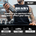 Beast Pump Non Stim Pre Workout Powder - 30 Servings - Stim Free Preworkout - Sour Cherry