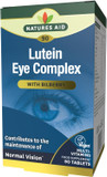 Natures Aid Lutein Eye Complex  With Bilberry, Zinc, Vitamins A B2 C E Riboflavin  Supports Normal Vision Maintenance & Eye Health  Vegan, Gluten-Free, Non-GMO - 90 Tablets