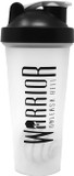 Warrior Protein Shaker Bottle, Includes Wire Mixball Blender  600ml  Perfect for Mixing Powdered Shakes, Clear, BPA Free, Dishwasher Safe