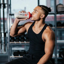 PhD Nutrition Mixball Shaker, Shaker for Protein Shakes, Wire Mixball Whisk, Red Non-Drip Screw Lid, Transparent Colour, 600 ml