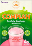 Complan Summer Strawberry Flavour Drink, 4 x 55g