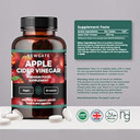 Apple Cider Vinegar 90 Vegan Tablets 500mg - Premium Nutritional Supplement - with Minerals & Probiotics - Made in The UK - Halal, GMP Certified