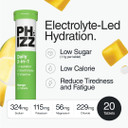 Phizz Electrolytes, Multivitamin & Hydration Tablets - 20 Effervescent Rehydration Electrolyte Tablets - 18 Vitamins & Minerals, Vitamin C, Vegan, Vegetarian & Low Calorie (Lemon)