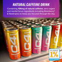 C4 Smart Energy Drinks Watermelon Burst 330ml (12 pack) | Sugar Free Energy Drink with 106mg Natural Caffeine, Brainberry, Nootropics, Vitamin C | Natural Energy Drink for Mental Focus On the Go