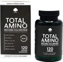 Total Amino - Full Spectrum Amino Acids Capsules - BCAA - EAA - Free Form - 120 Vegan Capsules - G&G Vitamins