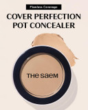Thesaem Cover Perfection Pot Concealer #Peach Beige - High Adherence & Coverage Balm, Conceals Dark Circles, Corrects Dark Under Tones, Matte Finish Sebum Control For Oily And Combination Skin