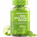 Apple Cider Vinegar with Mother - 1000mg ACV Gummies - Enriched with Vitamin B12, B6, D2-60 Vegan Gummies - Metabolism & Gut Health Support - Alternative to Apple Cider Vinegar Capsules - Novomins