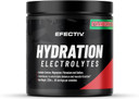 Efectiv Hydration Electrolytes Powder - 330g, 60 Servings - Vegan Electrolyte Powder with Key Minerals - Calcium, Magnesium, Potassium, Sodium - Zero Sugar Electrolytes Drinks (330g, Lemon Energy)