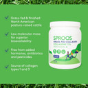 SPROOS - Grass Fed Collagen - Beverage Powder - Hydrolised Collagen Peptides - Healthy Joints, Gut, Skin & Hair - Unflavoured - 50-Day Supply - 500 g