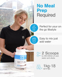 USN Diet Fuel Ultralean Meal Replacement Shake Powder (Chocolate, 1kg - 18 Servings/Meals) Tasty High Protein Shake To Feel Full For Longer, Weight Control Powder, Drink Mix With 25g Protein